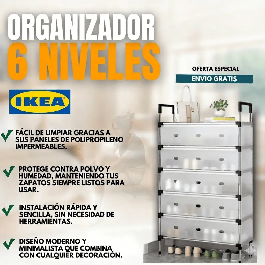 ORGANIZADOR ZAPATERO 6 NIVELES |IKEA®|